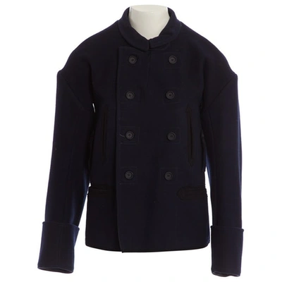 Pre-owned Balenciaga Navy Wool Jacket