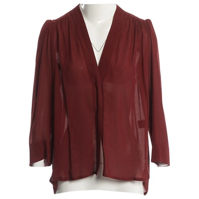 Pre-owned Isabel Marant Burgundy Synthetic Top