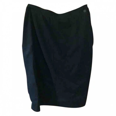 Pre-owned Saint Laurent Wool Skirt In Black