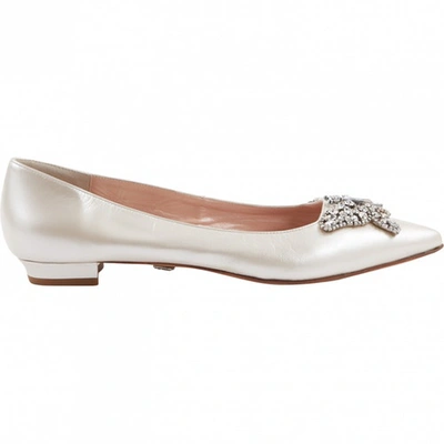 Pre-owned Aruna Seth Silver Leather Ballet Flats