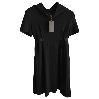 Pre-owned Fendi Wool Mid-length Dress In Black