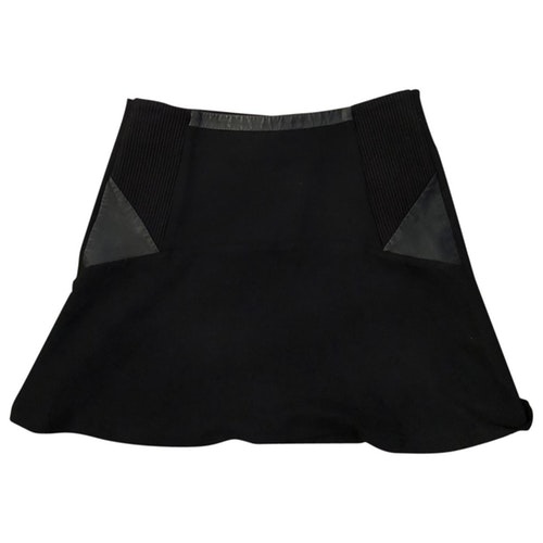 Pre-Owned Sandro Black Wool Skirt | ModeSens