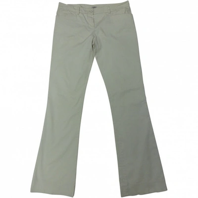 Pre-owned Miu Miu Beige Cotton Trousers