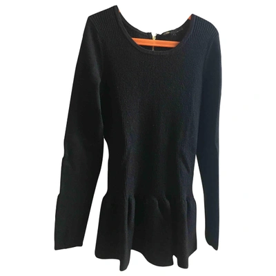 Pre-owned Maje Wool Jumper In Black