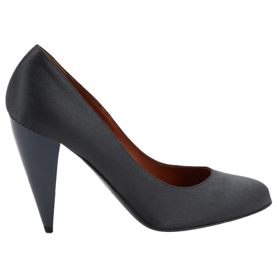 Pre-owned Lanvin Cloth Heels In Anthracite