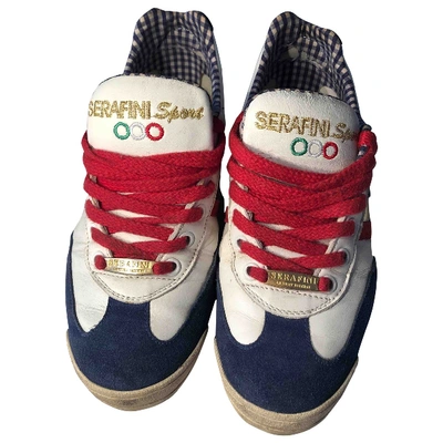 Pre-owned Serafini Leather Trainers In Multicolour