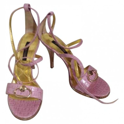 Pre-owned Sergio Rossi Leather Sandals In Pink