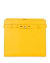 Valextra B-tracollina Leather Shoulder Bag In Yellow