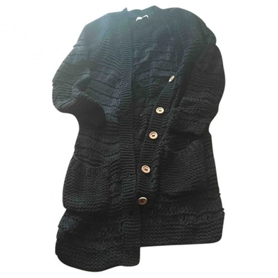 Pre-owned Maje Cardi Coat In Black