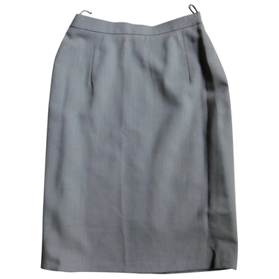 Pre-owned Cerruti 1881 Wool Mid-length Skirt In Beige