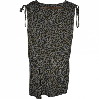 Pre-owned Iro Leopard Print Polyester Dress In Brown