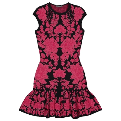 Pre-owned Alexander Mcqueen Wool Mid-length Dress In Pink