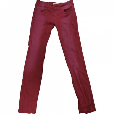 Pre-owned Chloé Straight Jeans In Pink