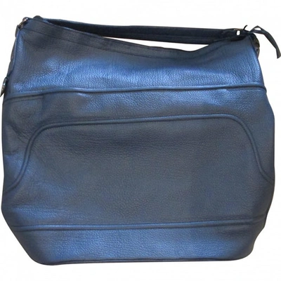 Pre-owned Nicole Farhi Blue Leather Handbag