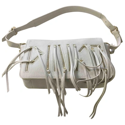 Pre-owned Pinko White Leather Clutch Bag