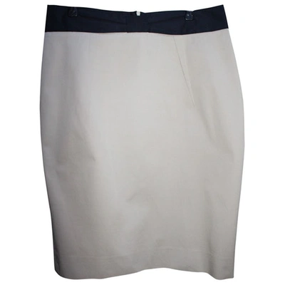 Pre-owned Red Valentino Beige Cotton - Elasthane Skirt