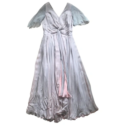Pre-owned Giorgio Armani Silk Maxi Dress In Beige
