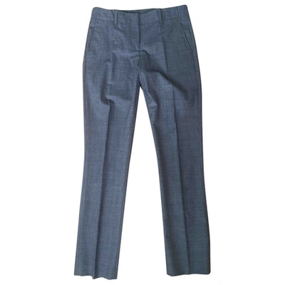 Pre-owned Incotex Wool Straight Pants In Brown