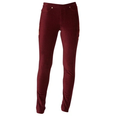 Pre-owned Michael Kors Burgundy Cotton Trousers