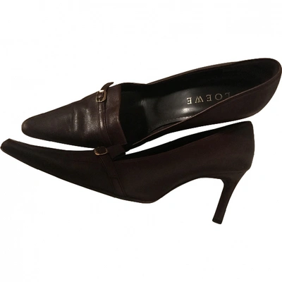 Pre-owned Loewe Leather Heels In Brown