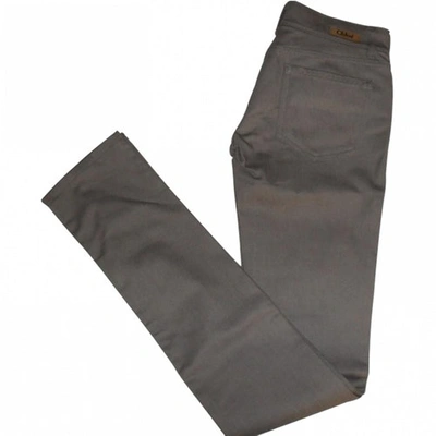 Pre-owned Chloé Jeans In Grey