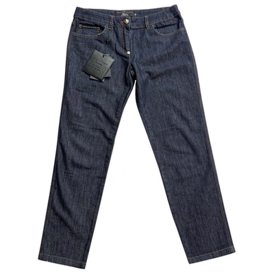 Pre-owned Philipp Plein Blue Cotton - Elasthane Jeans