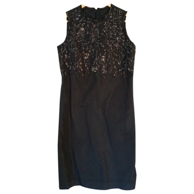 Pre-owned Balenciaga Silk Mini Dress In Black