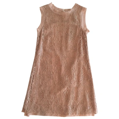 Pre-owned Dolce & Gabbana Mini Dress In Beige