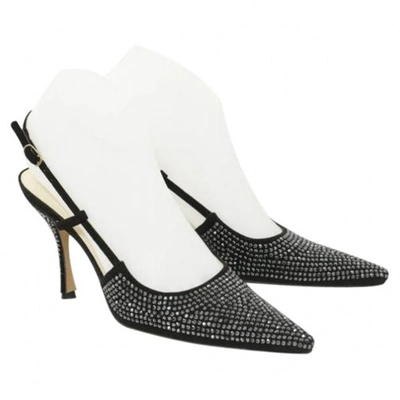 Pre-owned Dolce & Gabbana Black Suede Heels