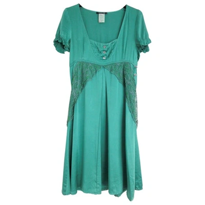 Pre-owned Patrizia Pepe Green Silk Dress