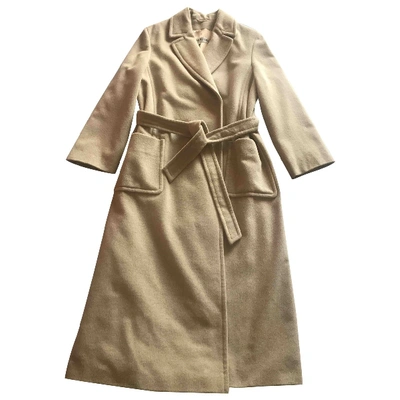 Pre-owned Cerruti 1881 Wool Coat In Beige