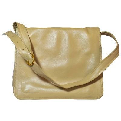 Pre-owned Lancel Leather Handbag In Beige