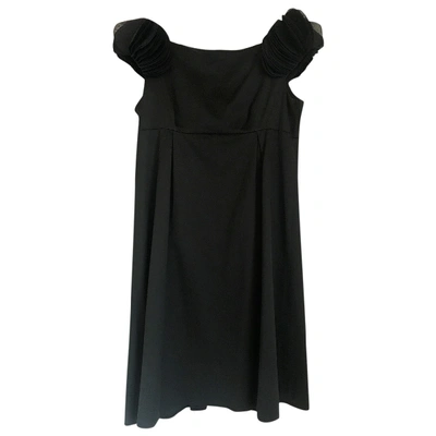 Pre-owned Valentino Mini Dress In Black