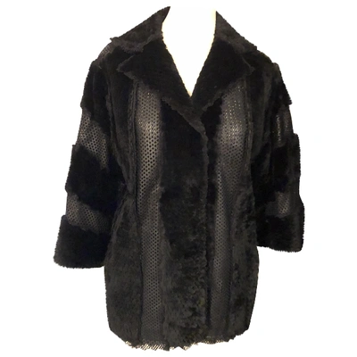 Pre-owned Fendi Leather Jacket In Black