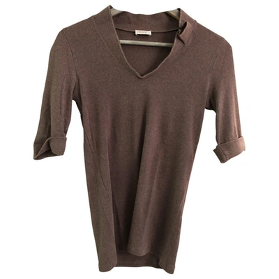 Pre-owned Brunello Cucinelli Cashmere T-shirt In Brown