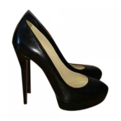 Pre-owned Christian Louboutin Bianca Leather Heels In Black