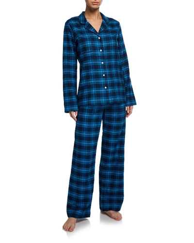 Derek Rose Kelburn Plaid Classic Pajama Set In Blue Pattern