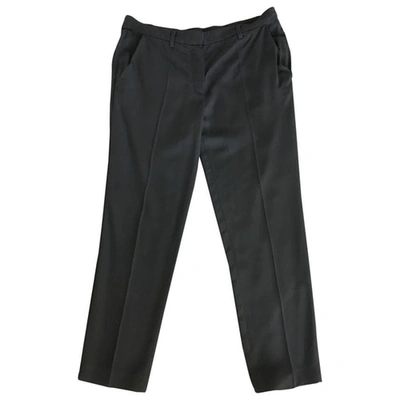 Pre-owned Forte Forte Straight Pants In Black
