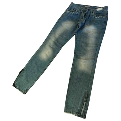 Pre-owned Burberry Straight Jeans In Blue