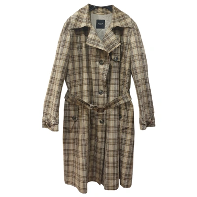 Pre-owned Max Mara Trench Coat In Multicolour