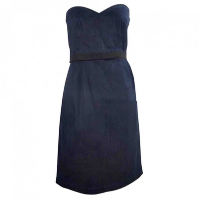 Pre-owned Lanvin Mid-length Dress In Navy
