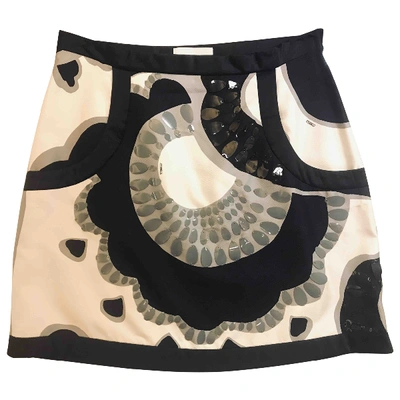 Pre-owned Malo Silk Mini Skirt In Black