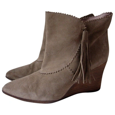 Pre-owned Comptoir Des Cotonniers Ankle Boots In Beige