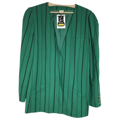 Pre-owned Krizia Wool Jacket In Green