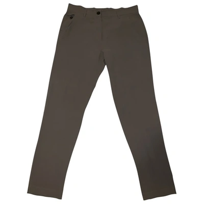 Pre-owned Brunello Cucinelli Silk Straight Pants In Beige