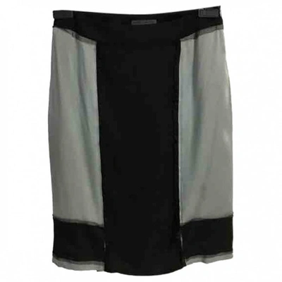 Pre-owned Alberta Ferretti Silk Mid-length Skirt In Black