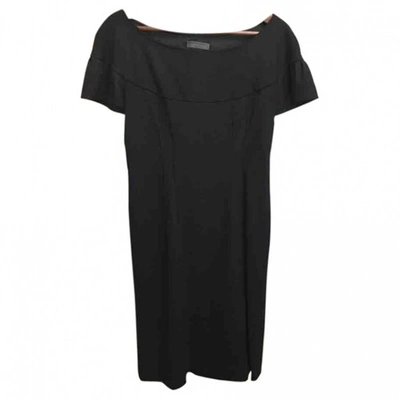 Pre-owned Alberta Ferretti Wool Mid-length Dress In Black