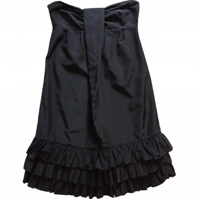 Pre-owned American Retro Strapless Dress In Black