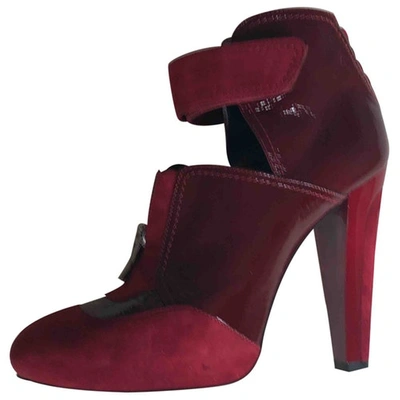 Pre-owned Barbara Bui Ankle Boots In Burgundy