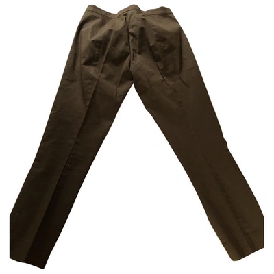 Pre-owned Max Mara Straight Pants In Brown